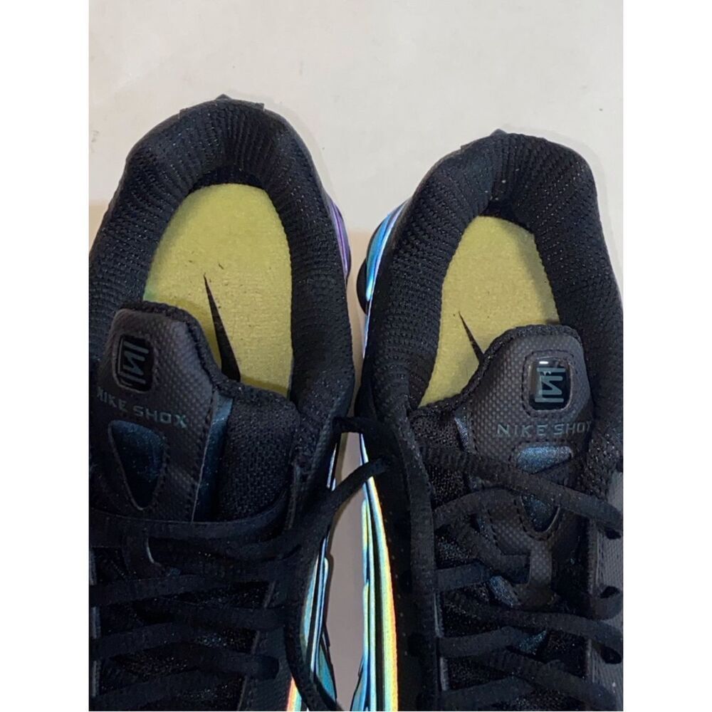 Nike Men’s Black Iridescent Green-Purple Shox Runner Size 8 - Picture 10 of 12